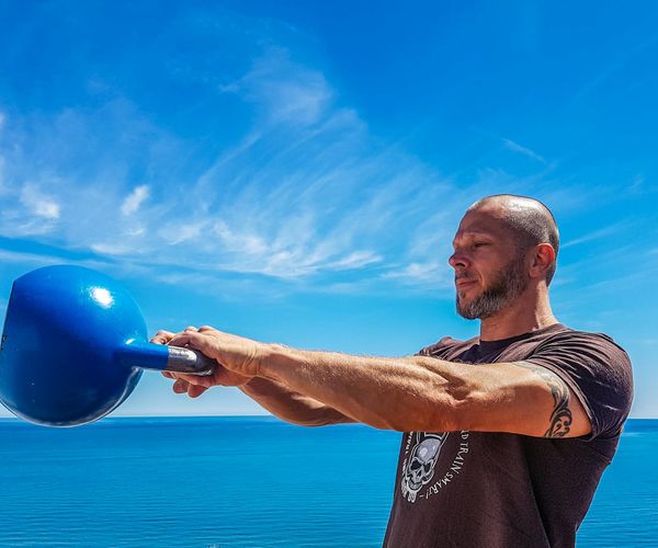 Person feeling energized and happy after training